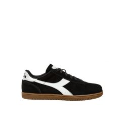 Sneakersy Diadora Tokyo. Czarne obuwie sportowe damskie Diadora, bez wzorów, ze skóry. W wyprzedaży za 336.50 zł.