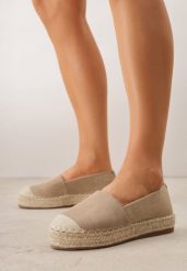 Ciemnobeżowe Espadryle VICES w Klasycznym Stylu na Platformie z Plecionką Cherimare. Brązowe espadryle damskie Renee, na lato, bez wzorów, boho, bez obcasa, na platformie, bez zapięcia. Za 79.99 zł.