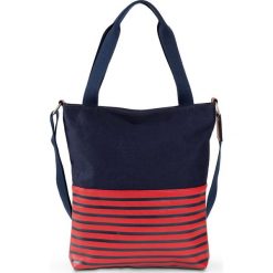 Torba shopper bonprix niebiesko-czerwony. Czerwone torebki shopper damskie bonprix, w paski. Za 79.99 zł.