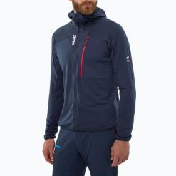 Bluza polarowa męska Millet Trilogy Icon Lightgrid Hoodie. Niebieskie bluzy męskie Millet, l, bez wzorów, z elastanu, bez kaptura. Za 711.99 zł.