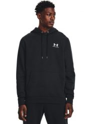 Under Armour Bluza UA Essential Fleece Hoodie 1373880 Czarny Regular Fit. Czarne bluzy męskie Under Armour, l, bez wzorów, z bawełny, bez kaptura. Za 179.99 zł.