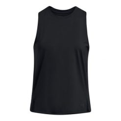 Damski tank top Under Armour Laser. Czarne koszulki sportowe damskie Under Armour, l, bez wzorów, sportowe, bez kołnierzyka. W wyprzedaży za 216.35 zł.