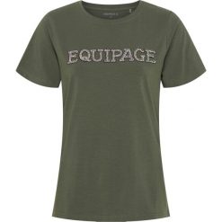 Koszulka dla dziewczynki Equipage Melina. Zielone t-shirty i topy dla dziewczynek EQUIPAGE, bez wzorów, bez ramiączek. Za 214.00 zł.