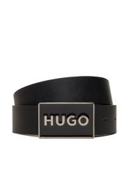 Hugo Pasek Męski Gedes 50522861 Czarny. Czarne paski damskie Hugo, bez wzorów, ze skóry. Za 219.99 zł.