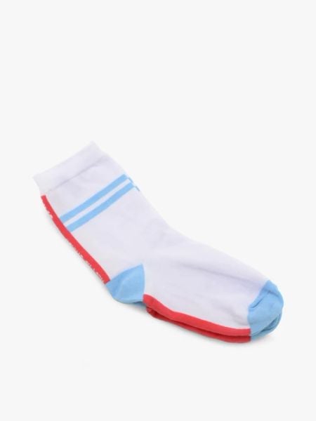 Białe skarpetki z paskami. Białe skarpety damskie Ryłko, bez wzorów, z bawełny. W wyprzedaży za 9.99 zł.