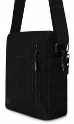 Męska, Materiałowa Torebka, Saszetka, Listonoszka - Pako Jeans - Czarna. Czarne saszetki męskie Pako Jeans, z jeansu, małe. Za 45.00 zł.