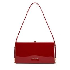 Torebka Eva Minge. Czerwone torebki do ręki damskie Eva Minge, bez wzorów, wizytowe, bez dodatków. Za 199.99 zł.