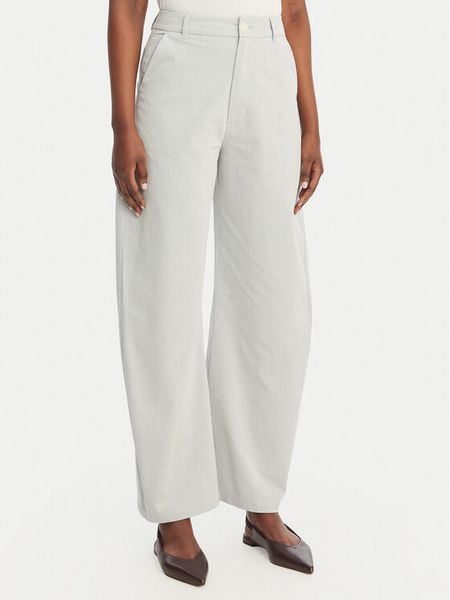 Eleh Spodnie materiałowe SS260146 Błękitny Regular Fit. Niebieskie spodnie materiałowe damskie Eleh, bez wzorów, z bawełny. Za 325.99 zł.