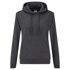Klasyczna Bluza Z Kapturem Dla Pań I Panów. Szare bluzy damskie Fruit of the Loom, xl, bez wzorów, z kapturem. Za 83.99 zł.