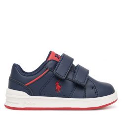 Sneakersy Polo Ralph Lauren. Niebieskie trampki i tenisówki chłopięce Polo Ralph Lauren, bez wzorów, bez zapięcia. Za 339.99 zł.