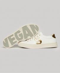 Superdry Vegan Court Tennis Trampki damskie - Optic/Gold. Żółte trampki i tenisówki damskie Superdry., bez wzorów, eleganckie, bez zapięcia. Za 247.00 zł.