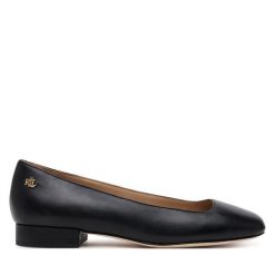 Baleriny LAUREN RALPH LAUREN. Czarne baleriny damskie Lauren Ralph Lauren, bez wzorów, bez obcasa. Za 399.99 zł.