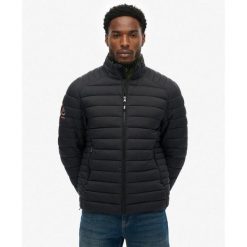 Kurtka puchowa Superdry Fuji Lite. Czarne kurtki męskie Superdry., m, bez wzorów, z puchu, eleganckie, bez kaptura. Za 453.50 zł.