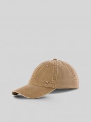 4F Czapka z daszkiem strapback męska - beżowa S/M (58cm). Brązowe czapki i kapelusze męskie 4f, bez wzorów, z bawełny, klasyczne. Za 69.99 zł.