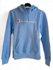 Bluza na co dzień damska CHAMPION z kapturem. Niebieskie bluzy damskie Champion, xl, bez wzorów, z bawełny, z kapturem. Za 259.00 zł.