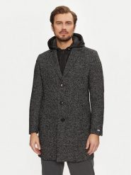 KARL LAGERFELD Płaszcz wełniany 455712 544727 Czarny Regular Fit. Czarne płaszcze męskie KARL LAGERFELD, na zimę, m, bez wzorów, z syntetyku, bez kaptura. Za 2,399.00 zł.