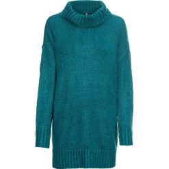 Sweter z golfem bonprix kobaltowo-czarny melanż. Swetry damskie bonprix. Za 44.99 zł.