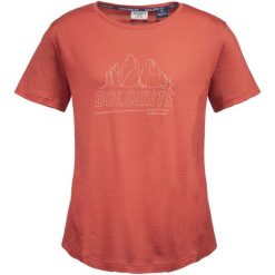 T-shirt damski Dolomite Cristallo Merino SS Watermelon Red. Czerwone koszulki sportowe damskie Dolomite, bez wzorów, bez kołnierzyka, bez ramiączek. Za 439.99 zł.