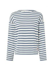 Marie Lund Bluza damska Kobiety Bawełna biały|niebieski|wielokolorowy w paski, XXL. Białe bluzy damskie Marie Lund, xxl, bez wzorów, z bawełny, bez kaptura. Za 249.95 zł.