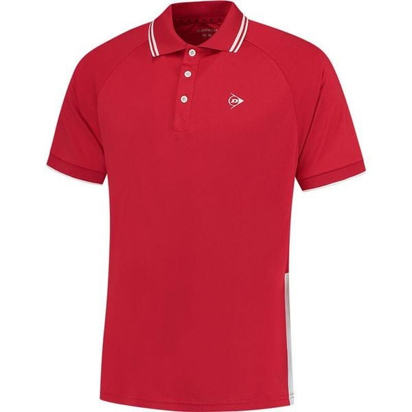 Koszulka sportowa męska Dunlop Club Polo Shirt. Czerwone koszulki polo męskie Dunlop, m, bez wzorów, sportowe, bez ramiączek. Za 159.99 zł.