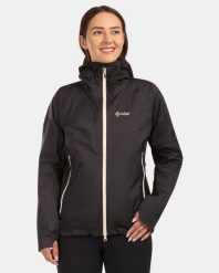 Damska kurtka typu hardshell Kilpi HURRICANE-W. Czarne kurtki sportowe damskie Kilpi, m, bez wzorów, z hardshellu, z kapturem, do biegania. Za 731.89 zł.