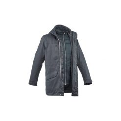 Kurtka turystyczna RainWarm 900 3 w 1 męska. Szare kurtki męskie QUECHUA. Za 499.99 zł.