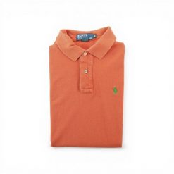 Second life - Męskie polo z krótkim rękawem - Stan bardzo dobry. Brązowe buty sportowe męskie Ralph Lauren, m, bez wzorów, bez kołnierzyka, bez ramiączek, na golfa. Za 127.76 zł.