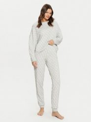 Guess Piżama O5RX09 KCMB2 Szary Regular Fit. Szare piżamy damskie Guess, m, z aplikacjami, z syntetyku, bez ramiączek. Za 209.99 zł.