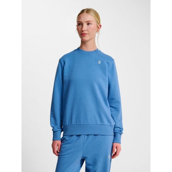 Damska bluza z okrągłym dekoltem Hummel Pulse. Niebieskie bluzy damskie Hummel, na zimę, bez wzorów, bez kołnierzyka, bez ramiączek, bez kaptura. Za 187.00 zł.