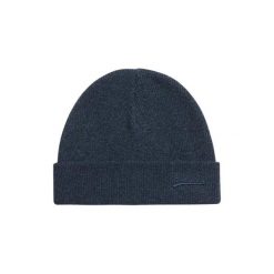 Czapka dziana z logo Superdry Essential. Niebieskie czapki i kapelusze męskie Superdry., bez wzorów, z dzianiny. Za 123.95 zł.