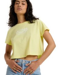 Koszulka z krótkim rękawem dla Kobiety PEOPLE SPEAK. Zielone t-shirty damskie Roxy, m, bez wzorów, z bawełny, bez kołnierzyka. Za 129.99 zł.
