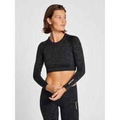 Damski bezszwowy crop top Hummel Mt Pi. Czarne obuwie sportowe damskie Hummel, bez wzorów, na fitness i siłownię. Za 148.50 zł.
