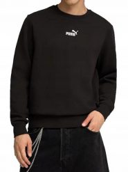 Bluza na co dzień Męska Puma Sportowa Bawełniana Bez Kaptura. Czarne bluzy męskie Puma, m, bez wzorów, z bawełny, bez kaptura. Za 199.00 zł.