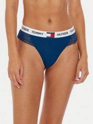 Tommy Hilfiger Stringi UW0UW05619 Niebieski. Niebieskie stringi damskie Tommy Hilfiger, s, bez wzorów, z bawełny. Za 79.99 zł.