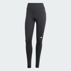 Legginsy Own the Run Winter Full Length. Czarne legginsy damskie Adidas, xl, bez wzorów, z elastanu, z podwyższonym stanem, do biegania. Za 248.00 zł.