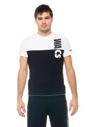 Leone B&W Męska koszulka z krótkim rękawem. Białe koszulki sportowe męskie LEONE 1947 APPAREL, l, bez wzorów, z bawełny, bez kołnierzyka, bez ramiączek, na fitness i siłownię. Za 42.06 zł.