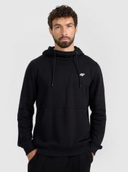 4F Bluza dresowa nierozpinana z kapturem męska - czarna XL. Czarne bluzy męskie 4f, m, bez wzorów, z dresówki, z kapturem. Za 159.99 zł.