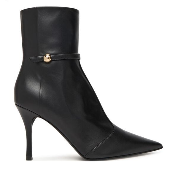 Botki Furla. Czarne botki damskie Furla, bez obcasa, na szpilce, bez zapięcia. Za 979.99 zł.