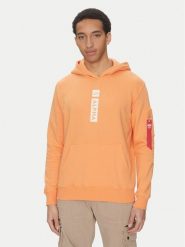 Alpha Industries Bluza Puff Print 146338 Pomarańczowy Regular Fit. Brązowe bluzy męskie Alpha Industries, m, bez wzorów, z bawełny, bez kaptura. Za 299.99 zł.