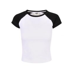 Damska koszulka retro baseballowa Urban Classics Organic Stretch GT. Białe koszulki sportowe damskie Urban Classics, bez wzorów, bez kołnierzyka, bez ramiączek. Za 160.50 zł.