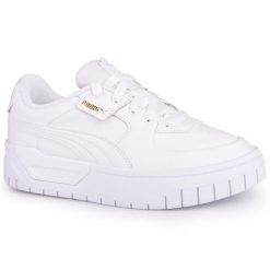 Buty damskie sportowe do chodzenia Puma CALI DREAM LTHB WNS. Białe obuwie sportowe damskie Puma, bez wzorów, z jeansu, trekkingowe. Za 249.00 zł.