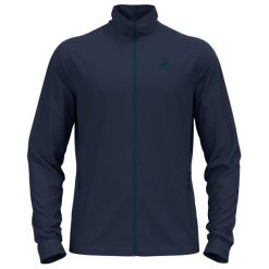 Bluza narciarska męska rozpinana z półgolfem Odlo BERRA. Niebieskie bluzy męskie Odlo, na zimę, m, bez wzorów, bez kaptura. Za 329.10 zł.