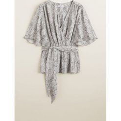 Mango - Top Winona. Szare t-shirty damskie Mango, l, bez wzorów, z poliesteru, bez kołnierzyka. W wyprzedaży za 59.90 zł.