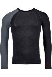 Bluza termoaktywna męska Ortovox 120 Comp Light Long Sleeve. Czarne bluzy męskie ORTOVOX, na zimę, l, bez wzorów, z dzianiny, bez kaptura. Za 370.69 zł.