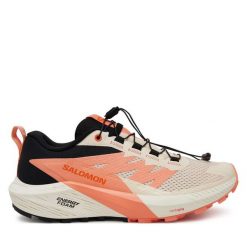 Buty do biegania Salomon. Brązowe obuwie sportowe damskie Salomon, bez wzorów, do biegania. Za 389.99 zł.