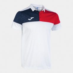 Polo Joma Crew V. Białe koszulki polo męskie Joma, m, bez wzorów, bez ramiączek. Za 128.70 zł.