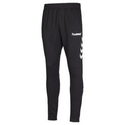 Spodnie dresowe sportowe męskie Hummel Core Poly Pant. Czarne spodnie sportowe męskie Hummel, m, bez wzorów, z dresówki, do piłki nożnej. Za 191.00 zł.