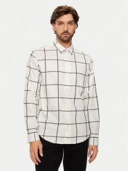 Armani Exchange Koszula 6DZCL5 ZN5FZ 51AW Biały Regular Fit. Białe koszule męskie Armani Exchange, m, bez wzorów, z bawełny, bez kołnierzyka, bez ramiączek. Za 319.99 zł.