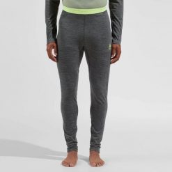 Legginsy termoaktywne męskie Odlo NATURAL Performance Wool. Szare legginsy sportowe męskie Odlo, l, bez wzorów, z materiału, narciarskie. Za 297.49 zł.
