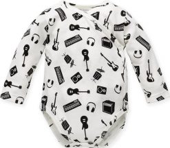 PINOKIO Body z długim rękawem niemowlęce rozpinane ecru Lets rock Pinokio 50. Body niemowlęce Pinokio, bez wzorów, bez ramiączek. Za 39.90 zł.